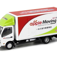 Tiny 1:64 Hino 300 Box Lorry Apple Moving Transportation Diecast Model Car