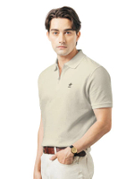 เสื้อโปโลแขนสั้นผู้ชาย รุ่น BN2A639 สีเบจ