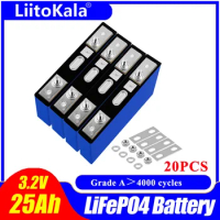20pcs LiitoKala LiFePo4 3.2V 25AH battery lithium bateria for diy 12V lifepo4 e-bike e scooter wheel chair AGV car Golf carts