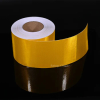 Reflective Tape 10CM Wide Yellow Reflector For Things Self-Adhesive Car Decorative Reflect Sticker Anti-collision Bicycle Decals