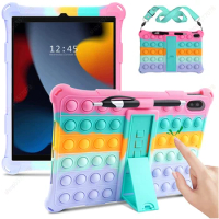 Pop Push It Case for Realme Pad 10.4inch 2021 Bubble Non-toxic Soft Silicone Stand Case for Realme Pad Mini 8.7inch 2022 Funda