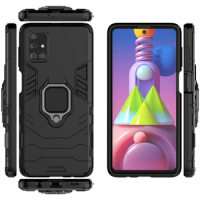 For Samsung Galaxy M51 Case Armor Magnetic Suction Stand Full Edge Back Cover For Samsung M31S M21 M11 Case For Samsung M30S