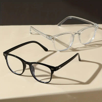 Bunny Korean Viral Frame Glasses Cermin Mata Spek Spec Anti Blue Light Blocking Glasses transparent