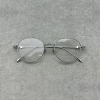 Japanese Handmade Titanium Luxury Glasses Frames Retro Round Reading Eyeglass Women Photochromic Sun Glasses Blue Light Eyewear