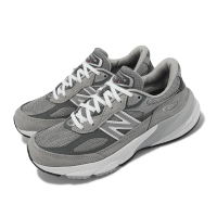 NEW BALANCE 休閒鞋 990 V6 女鞋 灰 元祖灰 美製 麂皮 拼接 反光 復古 NB 紐巴倫(W990GL6-B)