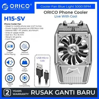 ORICO Phone Cooler Fan Blue Light 5000 RPM - H15 Silver