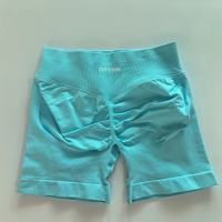 Dfyne Impact Shorts With Logo Low Ribbed Band Yoga Shorts Seamless Scrunch Bum Workout Gym Shorts Bo