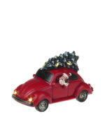ตุ๊กตาตั้งโชว์พร้อมไฟ LED Santa Driving Vantage Car หลากสี