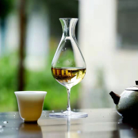 玻璃高腳分茶器創意公道杯高檔功夫茶具高腳茶杯泡茶器醒酒器勻杯