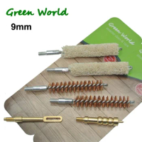 Green World .22cal/.30cal/9mm/.45cal/.17cal Gun Clean Brush Kit, Cleaning Brush Kit
