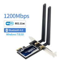 Dual Band PCI-E WiFi Adapter Desktop PC PCI-E Wireless-AC Network Bluetooth Card