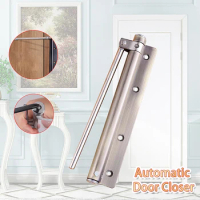 Adjustable Door Automatic Closer Aluminum Alloy Door Closer with Springs Fire-proof Heavy Duty Suitable for Door Hardware