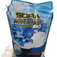 Nước giặt xả 2in1 SOFIA hương LY LY bịch 3kg - Giặt sạch hoàn hảo, giữ quần áo trắng sáng