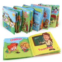New 1PC Cloth books Language Baby Books Learning&amp;Education Cartoon Book 0~12 Months Kids Early Learning for baby