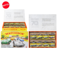 Original Mattel Matchbox 1/64 Car Diecast Alloy 70th Anniversary Collection Set HPC03 Vehicle Toys for Collector Birthday Gift