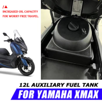 XMAX250 Gas Fuel Tank Aux Fuel Tank Bucket 12L Motorcycle Accessories Oil Can Pump Canister For YAMAHA X-MAX 250 300 125 400