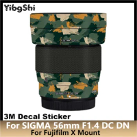 For SIGMA 56mm F1.4 DC DN for Fujifilm X Mount Lens Sticker Protective Skin Decal Vinyl Wrap Film Anti-Scratch Protector Coat