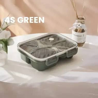 Goto Mealvo Lunch Box Kotak Bekal Tempat Makan Sekat Anti Tumpah 4S GREEN