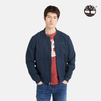 Timberland官方旗艦 男款深寶石藍帆布飛行外套|A6R1N433