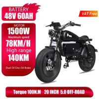 New 1500W 48V 60AH 20 inch 4.0 Fat Tires Mountain bikes Fatbike Electric Bicycle Oil Brake Electric Motorcycle bike