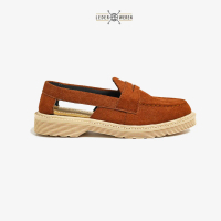 Lederweren Sepatu Pria Loafer Kasual Slip on  Leder Loafer 3 Air Max Brown