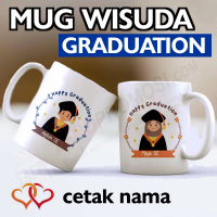 Mug Custom Kado Wisuda Bisa Request Nama dan Foto Hadiah Gift Custom Graduation-  Souvenir Kitchenwa