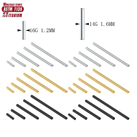 Phụ Kiện Trang Sức, Bán Buôn, ASTM F136 Cấp Implant Titan, Ren Bên Trong, Trục Thanh Tạ Vách Ngăn, C