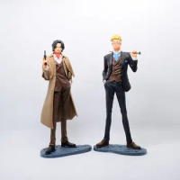 23-24cm Anime One Piece Portgas D Ace &amp; Marco PVC Action Figure Collectible Model Toys Doll