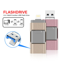 Ổ USB flash 3 trong 1 USB 3.0, USB stick 16GB/32GB/64GB/128GB/256GB, ổ USB tùy chỉnh, ổ pendrive kim