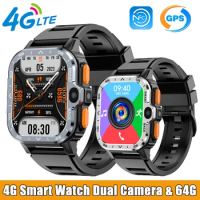 4G LTE Smart Watch Men 4GB+64GB HD Camera SIM Call Google Play NFC Wifi GPS Tracker Sports Heart Rate Android SmartWatch Women