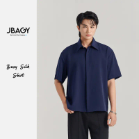 Giao hàng nhanh  Áo sơ mi nam tay ngắn JBAGY form rộng Relax vải Lụa - JS2501
