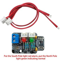 DC Hall Magnet North/South Pole Detection Module 5-20V Magnetic Induction Magnetic Pole Resolver Buzzers with XH2.54-2P Cable