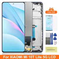 6.67" Display Screen for Xiaomi Mi 10T Lite 5G Lcd Display Digital Touch Screen Assembly with Frame for Mi 10T Lite 5G M2007J17G