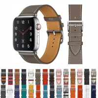 Leather Watch Straps for Apple Watch band 44mm 49mm 45mm 42mm 40mm 41mm 38mm sport bracelet iWatch series Ultra 9-8-7-6-5-4-3-SE