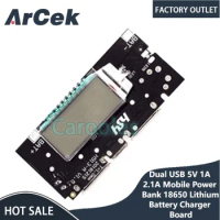 Automatic Protection! Dual USB 5V 1A 2.1A Mobile Power Bank 18650 Lithium Battery Charger Board Digital LCD Charging DIY Module