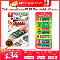 Clubhouse Games: 51 Worldwide Classics Nintendo Switch Game Deals Physical for Nintendo Switch OLED 