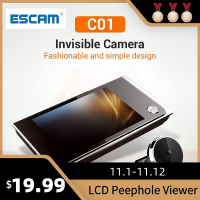 Escam C01 3.5นิ้ว Digital LCD 120องศา Peephole Viewer Photo Visual Monitoring Electronic Cat Eye กล้อง Doorbell Camera