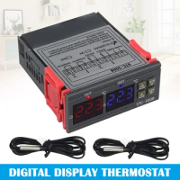 STC-3008 Dual Digital Temperature Controller Double NTC Sensor 12/24/220V Thermoregulator LB88