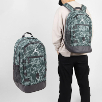 【NIKE 耐吉】後背包 Jordan Backpack 綠 黑 15吋 多夾層 雙肩包 肩背包 背包(JD2423003AD-001)
