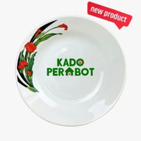 Piring Makan Keramik - Piring Porselen - Piring Makan - Piring Makan Mawar Mewar,1Pcs