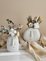 現代輕奢陶瓷花瓶擺件創意簡約人臉插花客廳家居裝飾品藝術小擺設