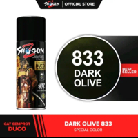CAT SEMPROT SHOGUN Z 833 DARK OLIVE SPRAY PAINT WARNA HITAM LEMBAYUNG HIJAU GELAP
