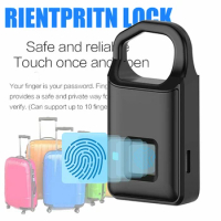 Smart Fingerprint Biometric Door Lock Electronic Keyless Security Safe Padlock USB Rechargeable Finger Print Sensor For Luggage