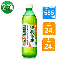 【金車/伯朗】奧利多水Fiber in纖維氣泡飲585ml(24入/箱) 兩箱入