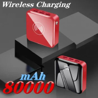 Wireless Power Bank 80000mAh Two-way Super-Fast Charging Power bank Portable Type-c External Battery Pack Charger Universal