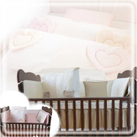 【C.D.BABY】嬰兒寢具四季被組小熊甜心 雙床包 大棉被 M(嬰兒寢具 嬰兒棉被 嬰兒床護圍 床罩床包 嬰兒枕)