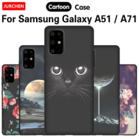 JURCHEN Phone Case For Samsung A71 For Samsung A51 Cover Soft Silicone Cartoon Bakc Cover For Samsung Galaxy A51 A71 Cases