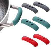 Silicone Assist Handle Holder Grip Cast Iron Skillet Non Slip Pot Holders Cover Heat Resistant Assist Hot Pan Rubber Handle