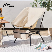 韓國M+CAMP 戶外露營便攜摺疊式月亮椅(附椅下置物袋)