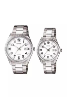 Casio Couple Analog Watch MTP/LTP-1302D-7B Silver Stainless Steel Strap